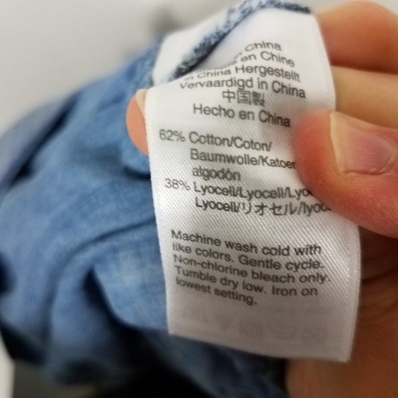 J. Crew Wrap Tie Chambray Jumpsuit Dalton Size 6 - Picture 6 of 7